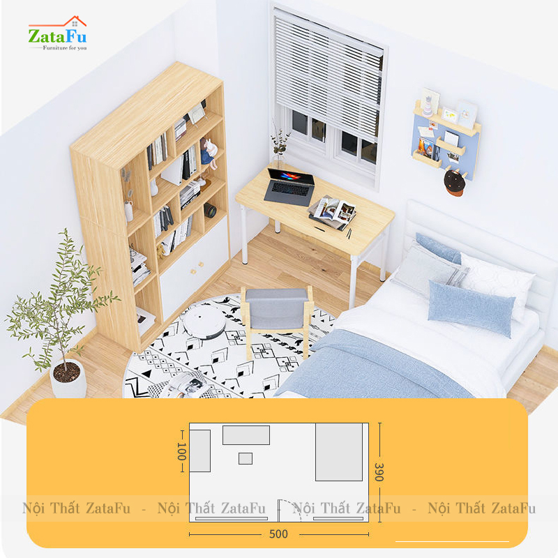 Tủ Kệ Sách Gỗ Tủ Kệ Trang Trí Hiện Đại TUTT-39