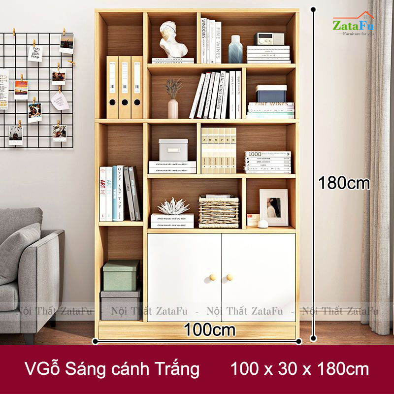 Tủ Kệ Sách Gỗ Tủ Kệ Trang Trí Hiện Đại TUTT-39