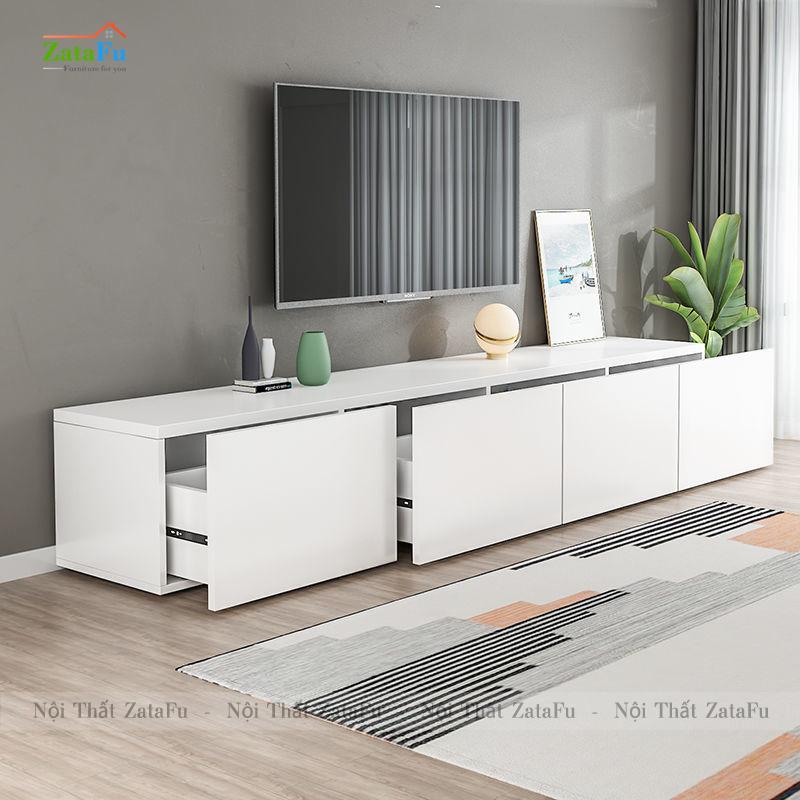 Tủ kệ tivi đặt sàn, treo tường phong cách hiện đại KTV-38