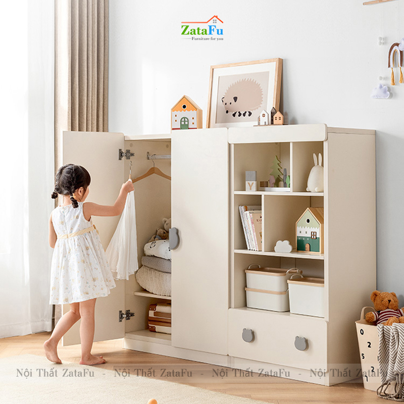 Tủ lưu trữ quần áo, tủ quần áo nhiều phân loại cho bé TQA-57