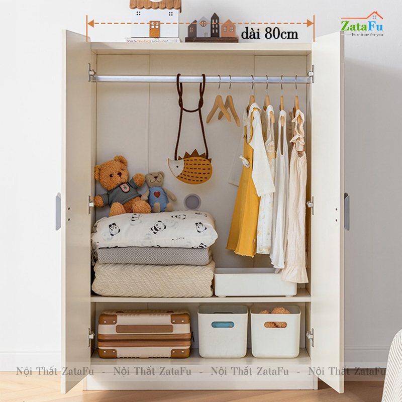 Tủ lưu trữ quần áo, tủ quần áo nhiều phân loại cho bé TQA-57