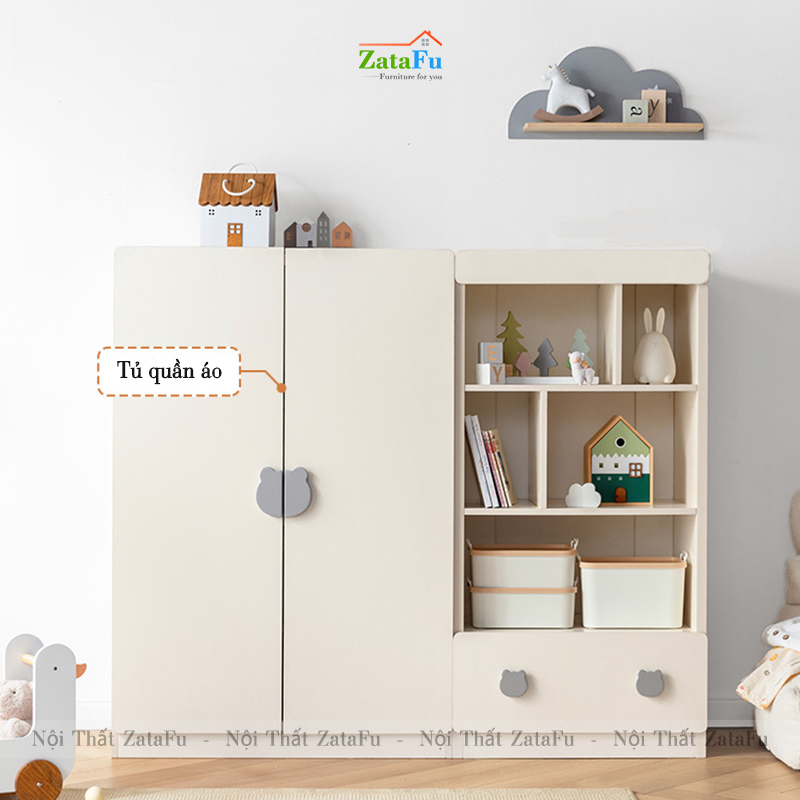 Tủ lưu trữ quần áo, tủ quần áo nhiều phân loại cho bé TQA-57