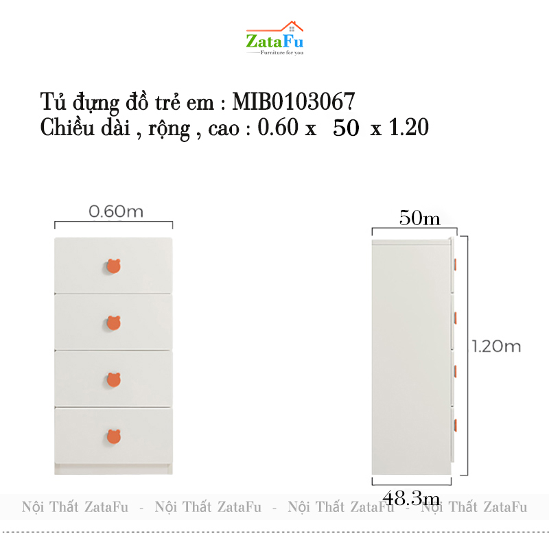 Tủ lưu trữ quần áo, tủ quần áo nhiều phân loại cho bé TQA-57