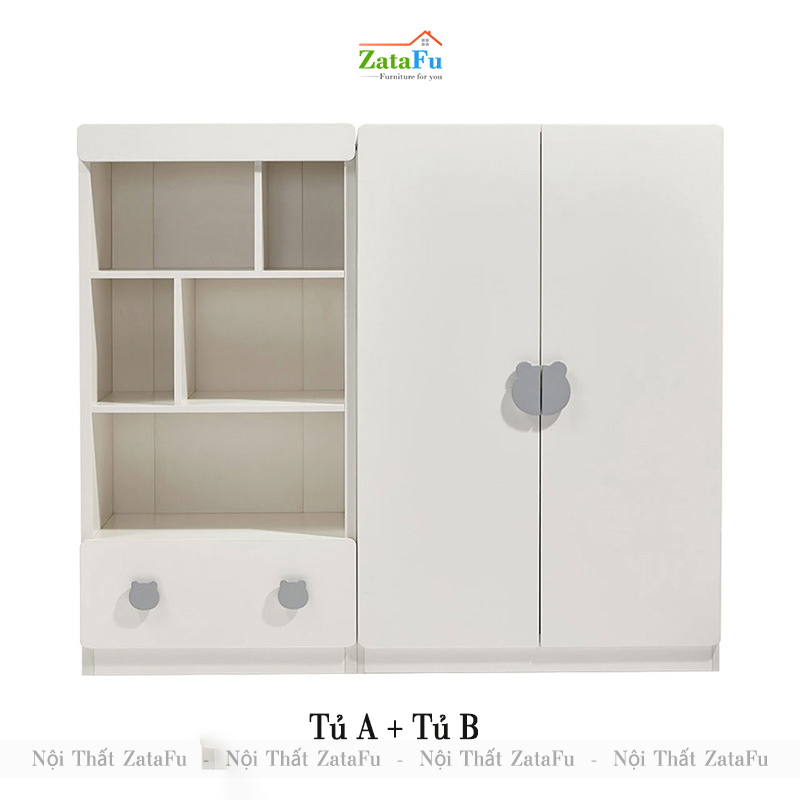Tủ lưu trữ quần áo, tủ quần áo nhiều phân loại cho bé TQA-57