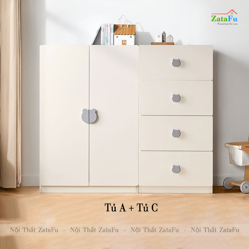 Tủ lưu trữ quần áo, tủ quần áo nhiều phân loại cho bé TQA-57