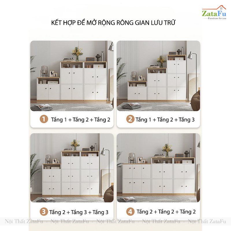 Tủ Nhiều Tầng Nhiều Ngăn Đựng Đồ Đa Năng Có Cánh Tủ TUTT-49
