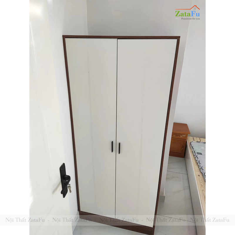 Tủ Quần Áo Gỗ MDF 2 Cánh Thiết Kế Tối Giản TQA-60