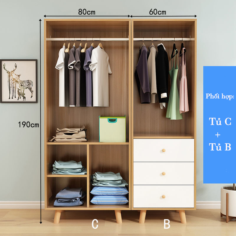 Tủ quần áo kết hợp nhiều size TQA-04