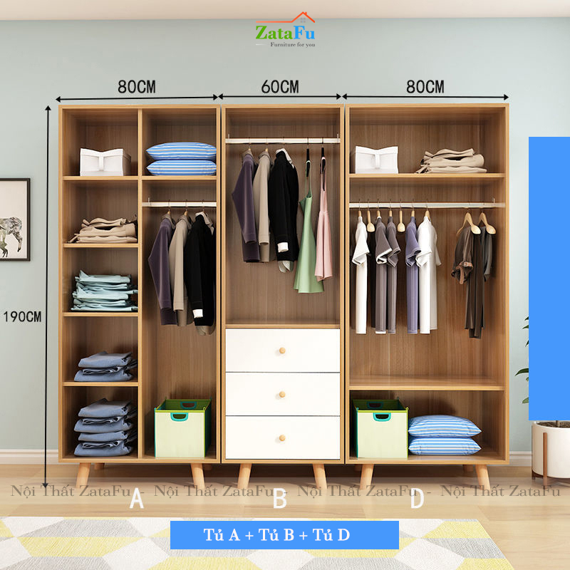 Tủ quần áo kết hợp nhiều size TQA-04