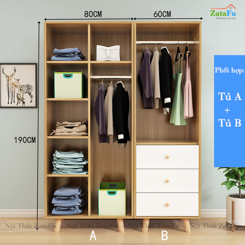 Tủ quần áo kết hợp nhiều size TQA-04