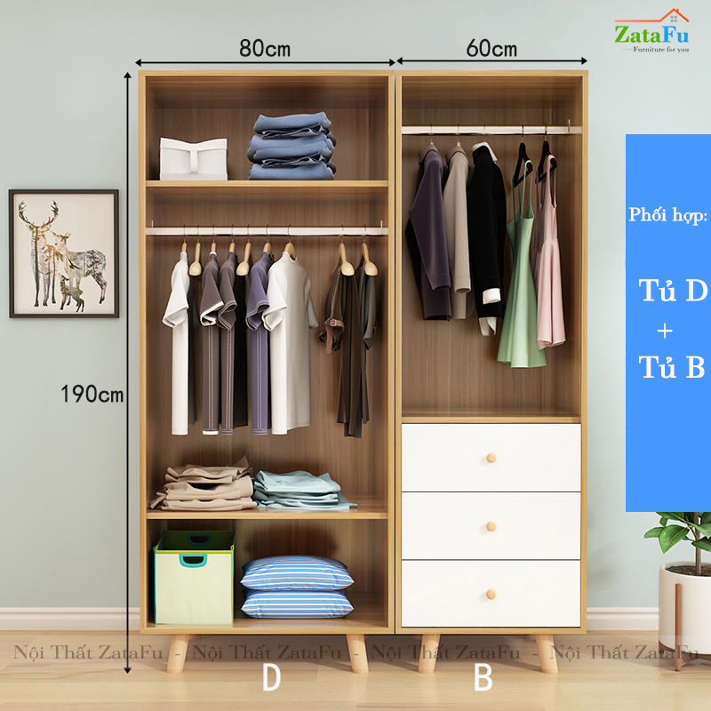 Tủ quần áo kết hợp nhiều size TQA-04