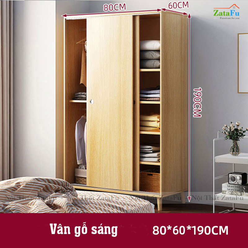 Tủ quần áo cửa trượt chân gỗ TQA-06