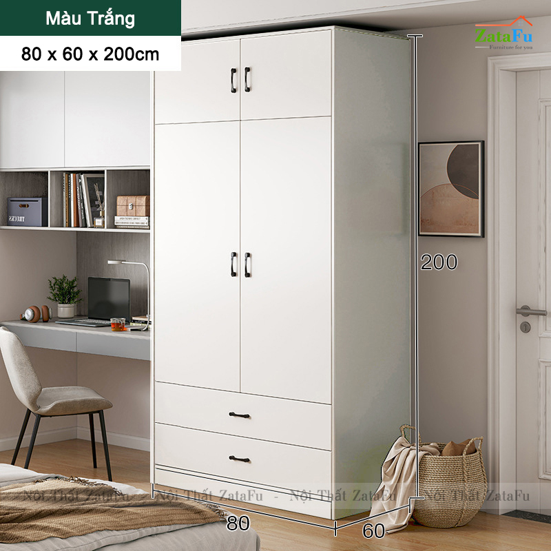 Tủ quần áo gỗ công nghiệp thiết kế hiện đại TQA-42