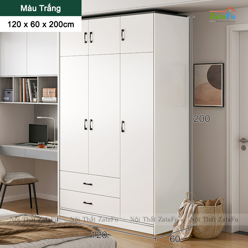 Tủ quần áo gỗ công nghiệp thiết kế hiện đại TQA-42