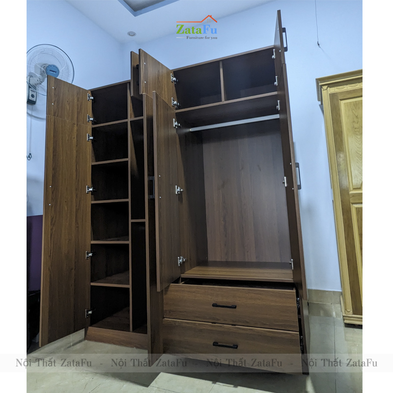 Tủ quần áo gỗ công nghiệp thiết kế hiện đại TQA-42