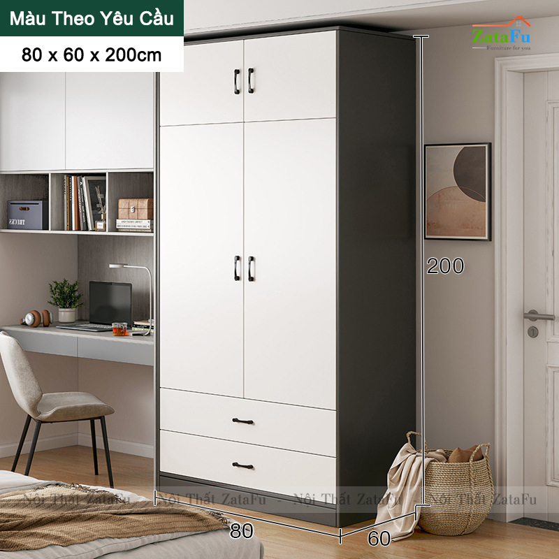 Tủ quần áo gỗ công nghiệp thiết kế hiện đại TQA-42