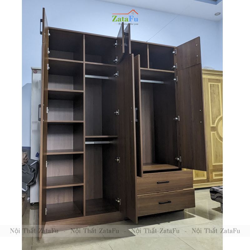 Tủ quần áo gỗ công nghiệp thiết kế hiện đại TQA-42