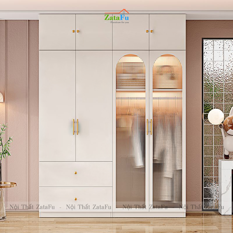 Tủ quần áo gỗ công nghiệp mang thiết kế sang trọng TQA-35