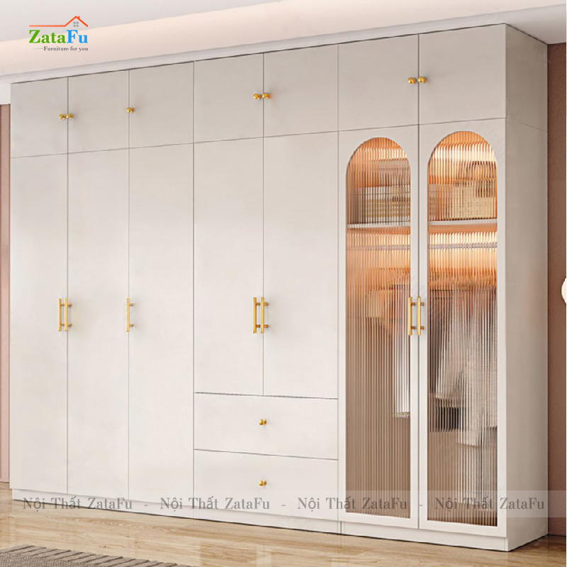 Tủ quần áo gỗ công nghiệp mang thiết kế sang trọng TQA-35