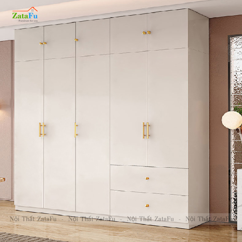 Tủ quần áo gỗ công nghiệp mang thiết kế sang trọng TQA-35