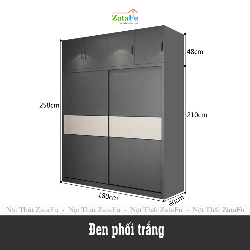 Tủ quần áo cánh trượt cao cấp TQA-09