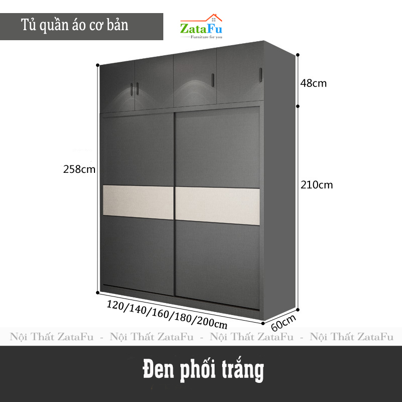 Tủ quần áo cánh trượt cao cấp TQA-09