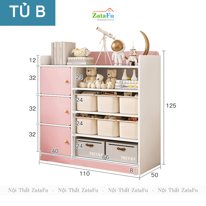 Tủ Quần Áo Xinh Xắn Trang Trí Không Gian Phòng Ngủ Cho Bé TQA-46