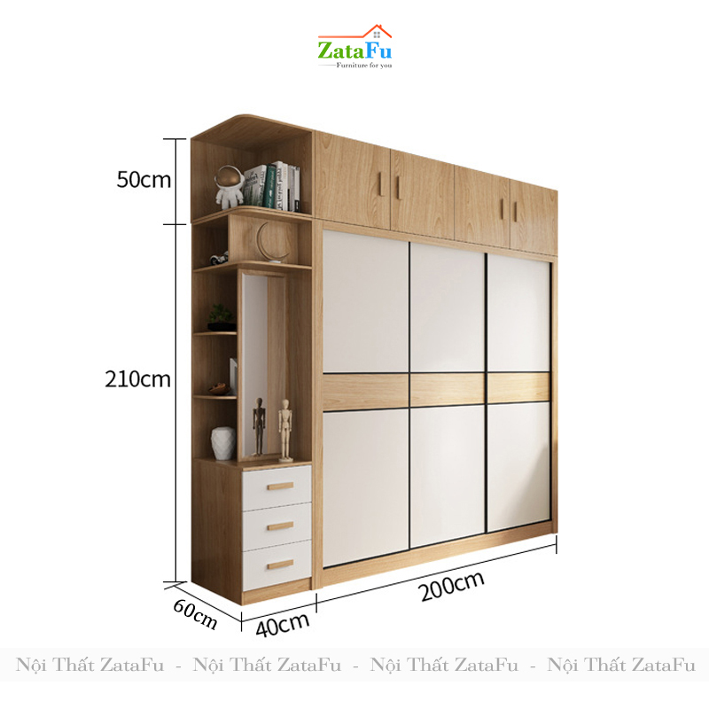 Tủ quần áo cánh trượt kích thước lớn TQA-13