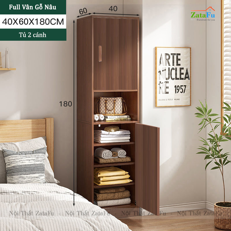 Tủ quần áo 1 buồng kiểu dáng đơn giản TQA-20