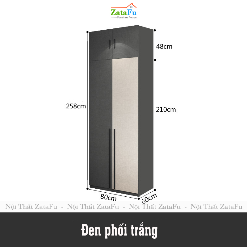 Tủ quần áo đẹp hiện đại TQA-14