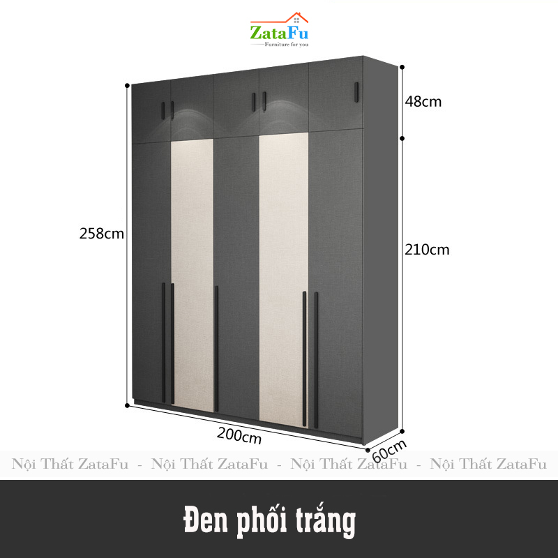 Tủ quần áo đẹp hiện đại TQA-14