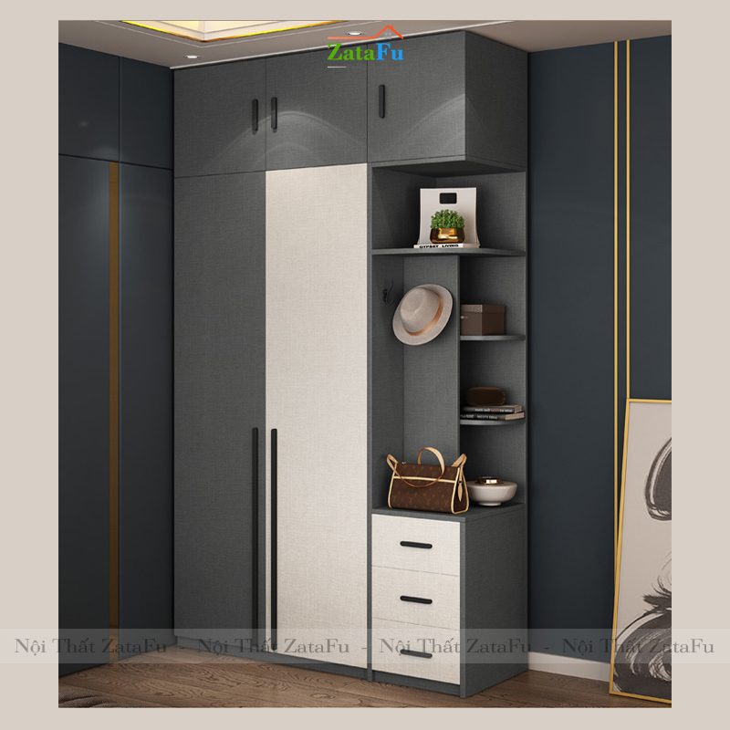 Tủ quần áo đẹp hiện đại TQA-14