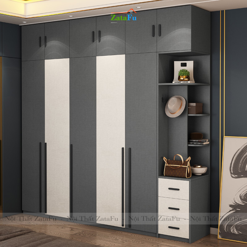 Tủ quần áo đẹp hiện đại TQA-14
