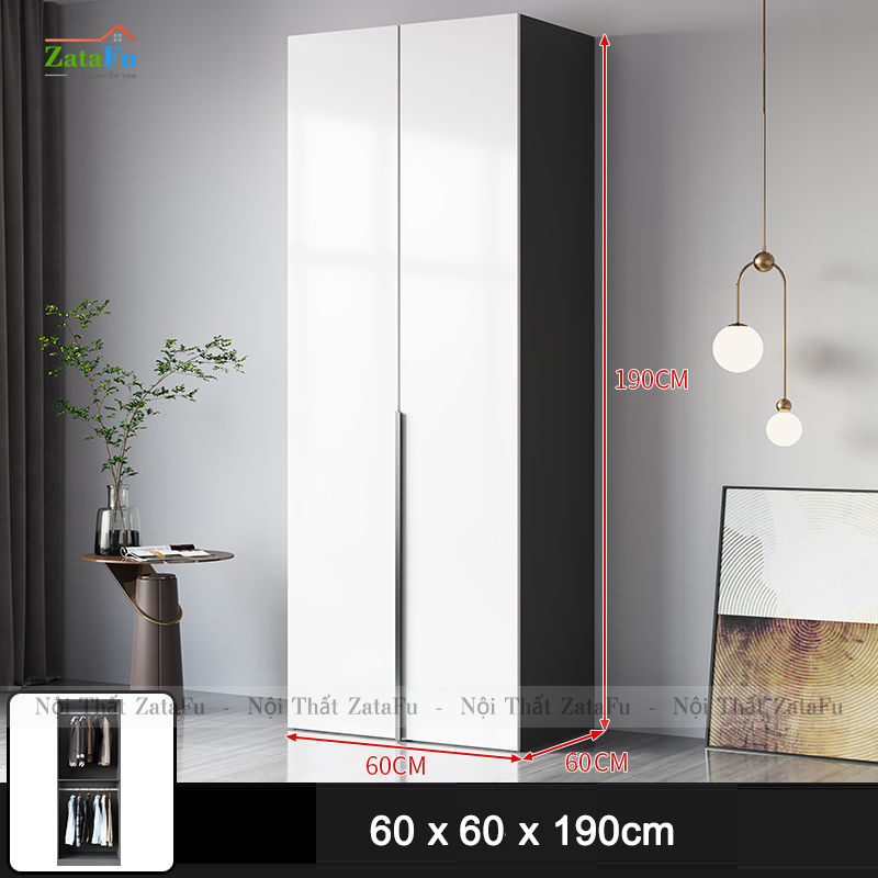 Tủ quần áo gương kết hợp đèn led sang trọng cho không gian phòng ngủ TQA-32