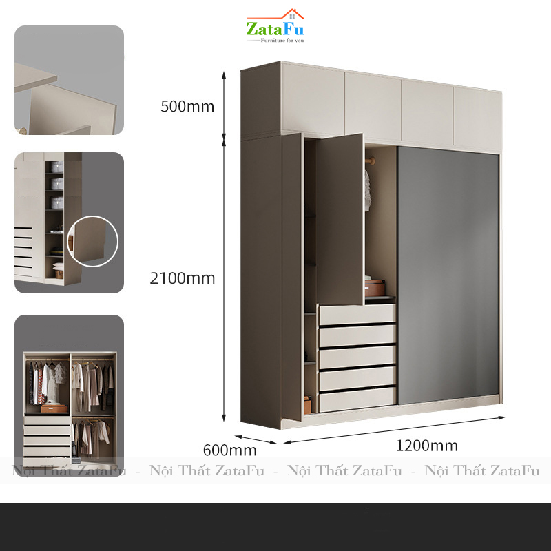Tủ quần áo đơn giản TQA-12