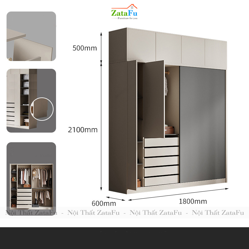 Tủ quần áo đơn giản TQA-12