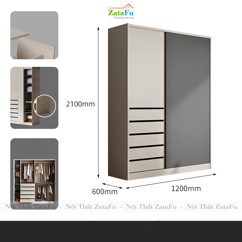 Tủ quần áo đơn giản TQA-12