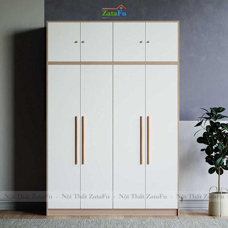 Tủ quần áo cao gỗ MDF loại cao 2m3 TQA-03