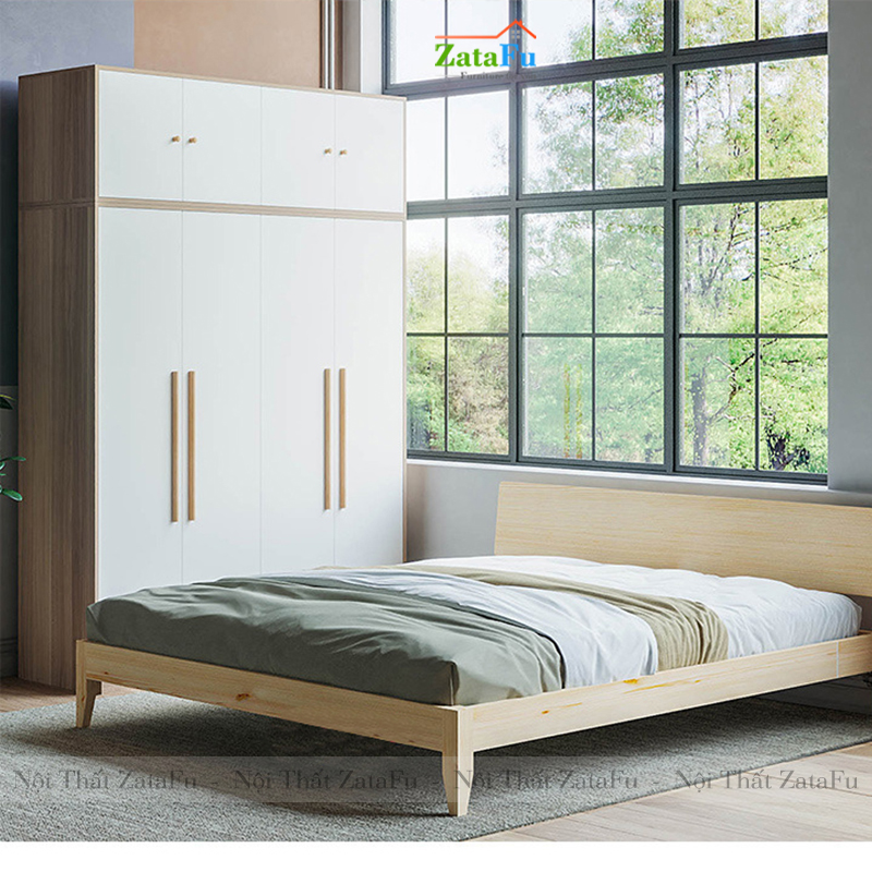 Tủ quần áo cao gỗ MDF loại cao 2m3 TQA-03