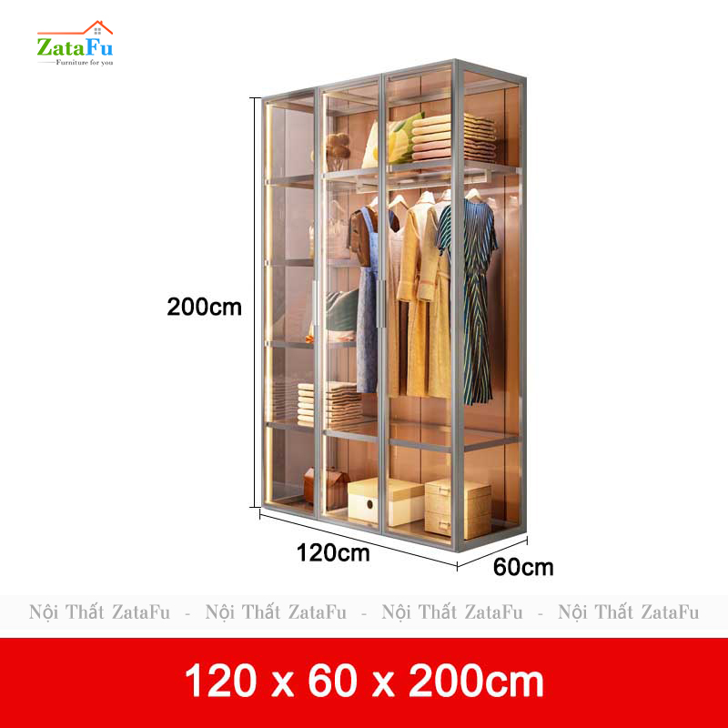Tủ quần áo tủ trưng bày túi xách buồng kính cao cấp TQA-39
