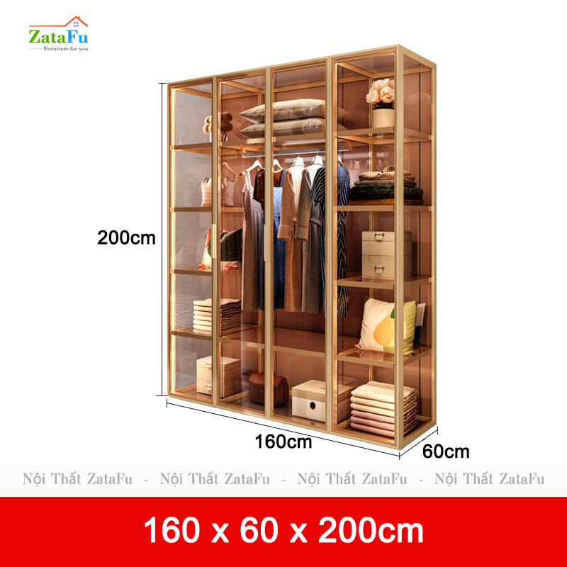 Tủ quần áo tủ trưng bày túi xách buồng kính cao cấp TQA-39