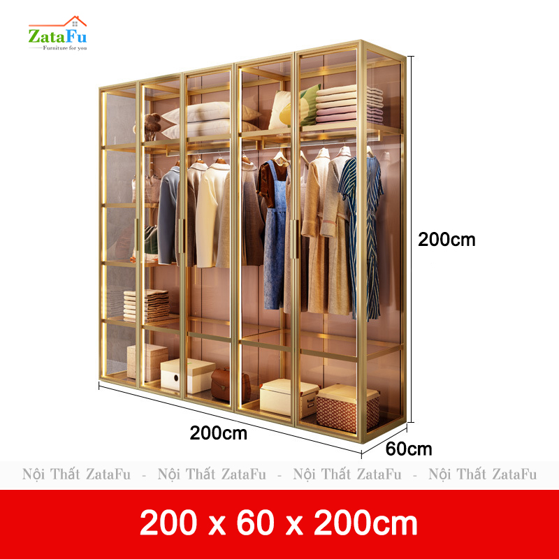 Tủ quần áo tủ trưng bày túi xách buồng kính cao cấp TQA-39