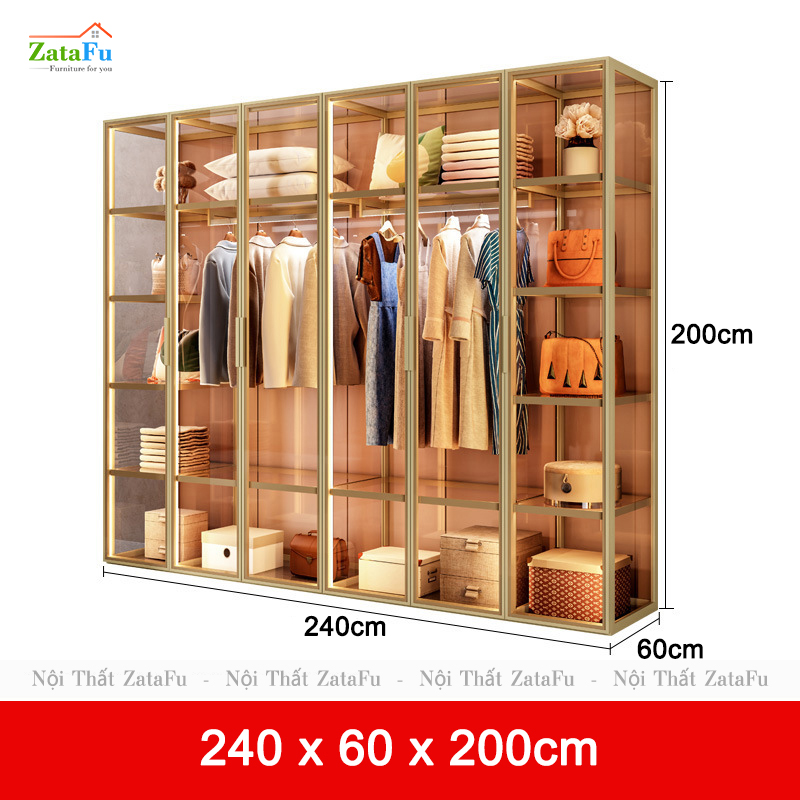 Tủ quần áo tủ trưng bày túi xách buồng kính cao cấp TQA-39