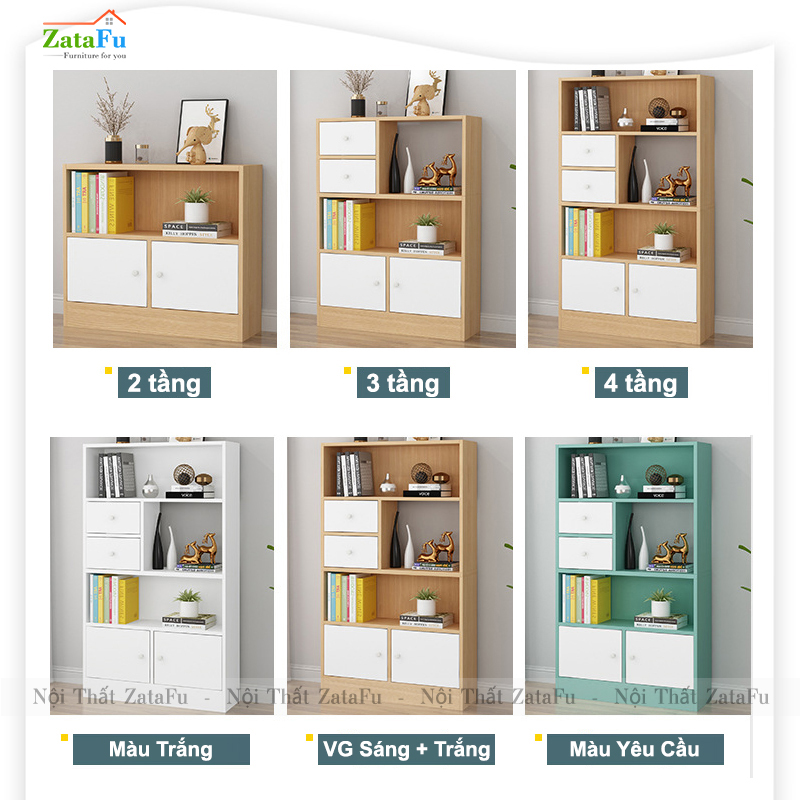 Tủ Sách Gỗ Trang Trí Phòng Khách TUTT-43