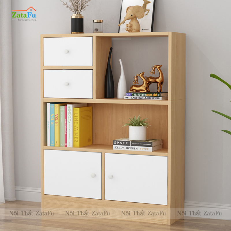 Tủ Sách Gỗ Trang Trí Phòng Khách TUTT-43
