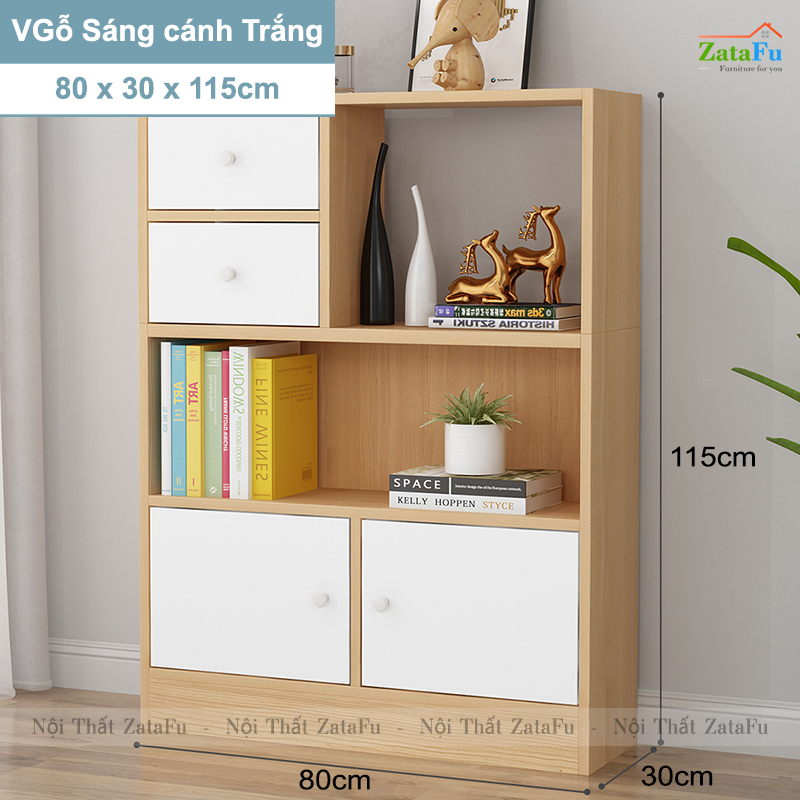 Tủ Sách Gỗ Trang Trí Phòng Khách TUTT-43