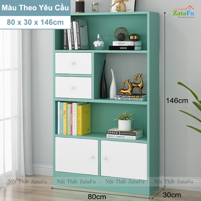 Tủ Sách Gỗ Trang Trí Phòng Khách TUTT-43