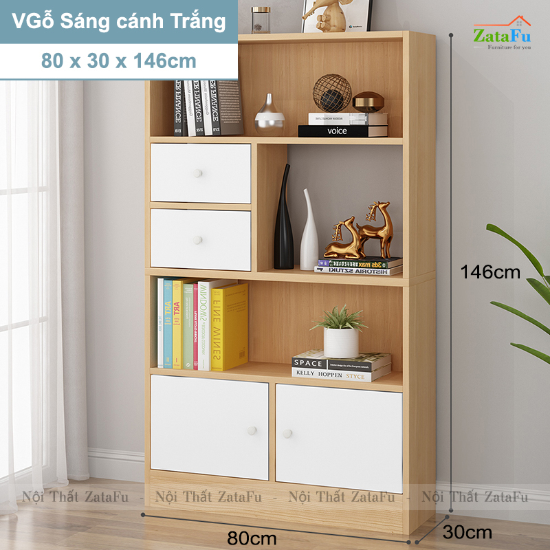 Tủ Sách Gỗ Trang Trí Phòng Khách TUTT-43