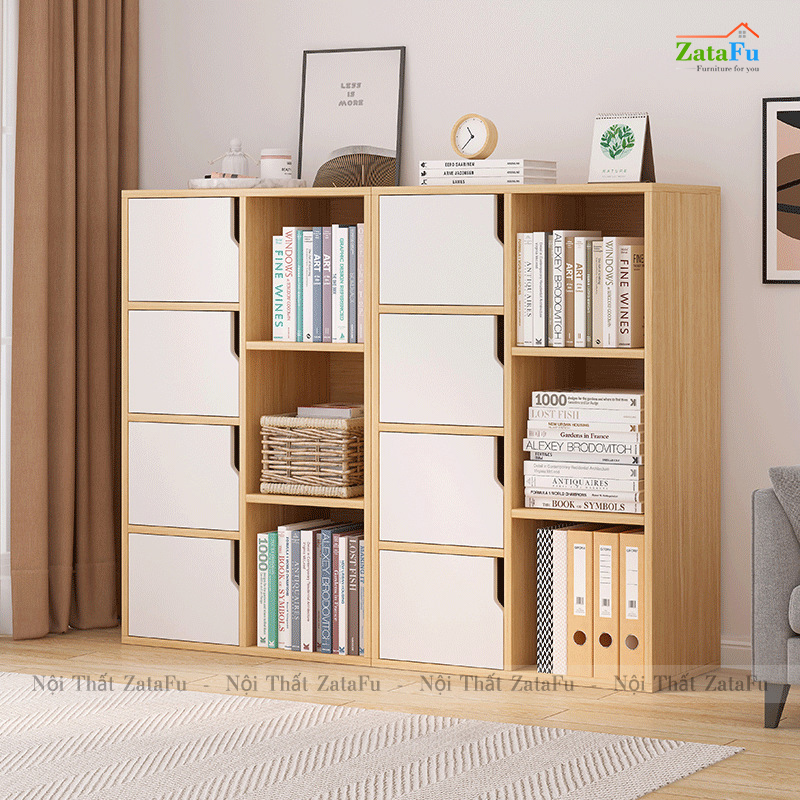 Tủ Kệ Để Sách Gỗ Trang Trí TUTT-15