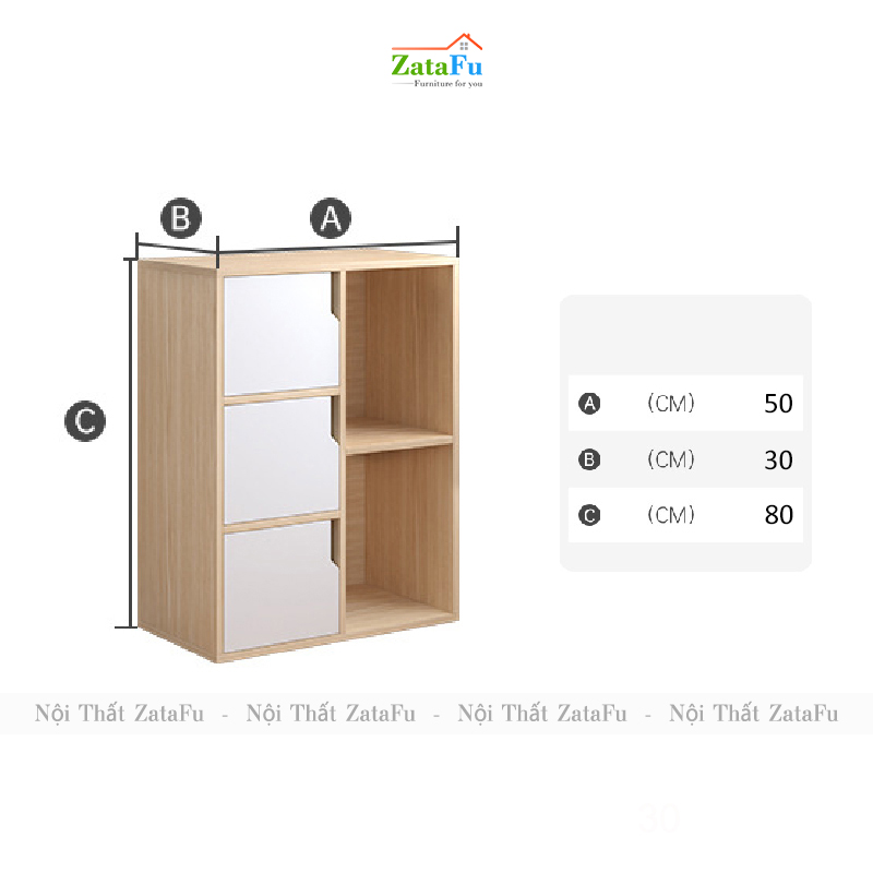 Tủ Kệ Để Sách Gỗ Trang Trí TUTT-15